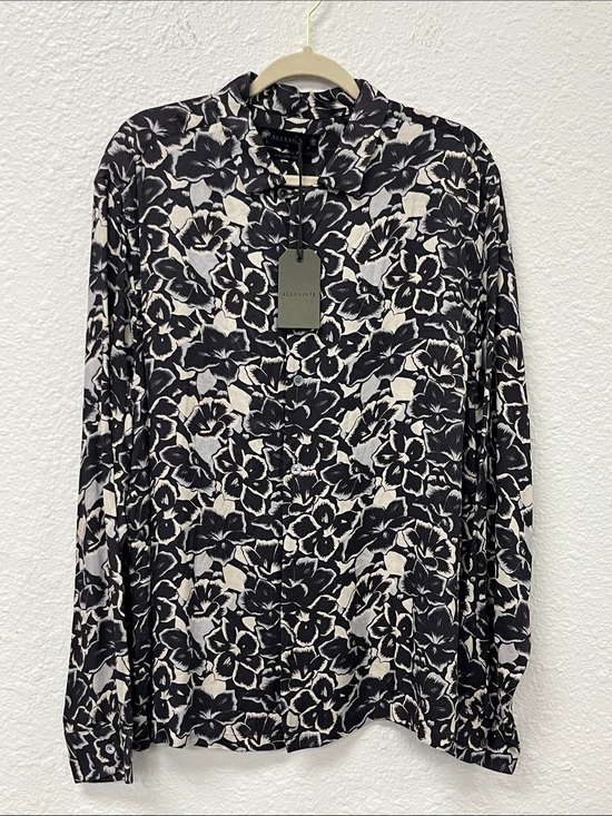All Saints Other - All Saints Tiergarten Men’s Floral Button-Down Shirt - Black & Cream
#1285